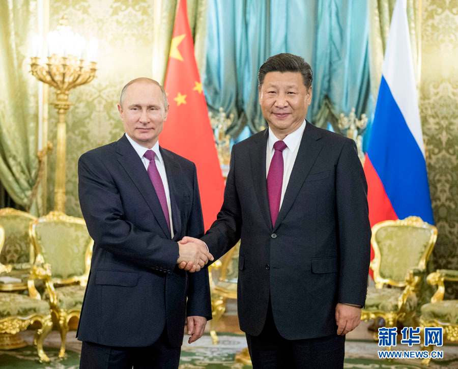 7月4日，国家主席习近平在莫斯科克里姆林宫同俄罗斯总统普京举行会谈。 新华社记者 李学仁 摄
