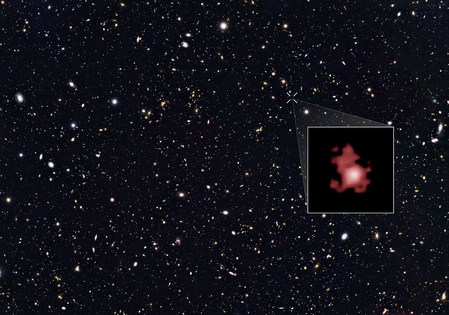 NASA发现最遥远“婴儿”星系 距地球134亿光年(图)