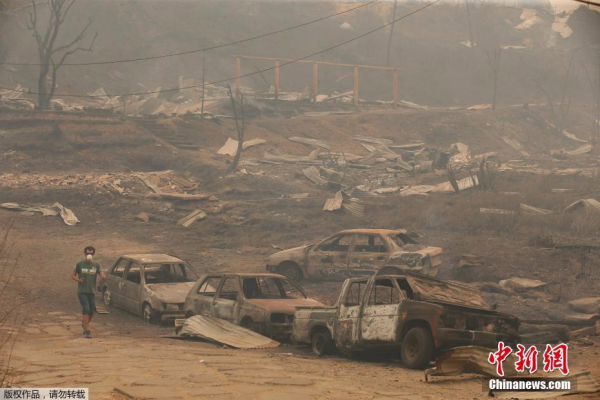 智利山火持续肆虐 20余万公顷土地过火