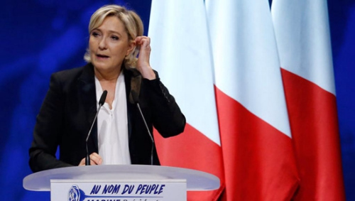 法国极右派总统候选人勒庞。