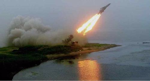俄罗斯发射的高超音速导弹“锆石。(图片来源：韩联社)