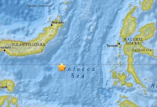 印尼苏拉威西岛海域5.3级地震震源深60.7公里