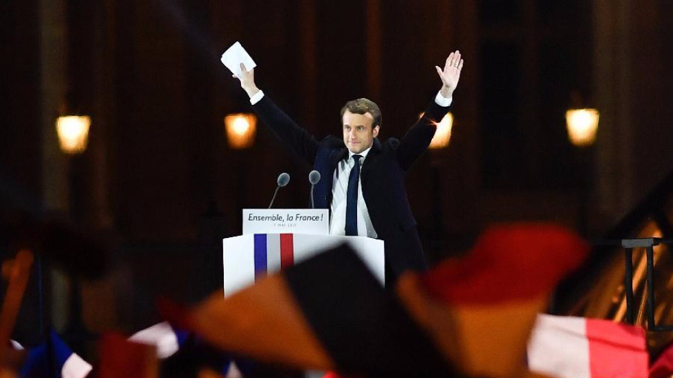 马克龙在法国总统选举中获胜