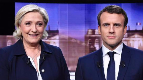马克龙当选法国总统 马丽娜·勒庞承认败选