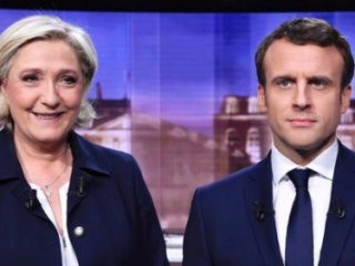 马克龙当选法国总统 马丽娜·勒庞承认败选