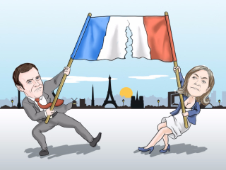 漫画丨终极选战：马克龙怼勒庞 法国就一定会变好吗？