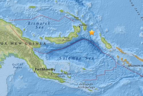 巴布亚新几内亚附近海域发生5.2级地震