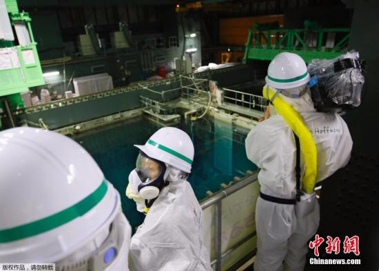 图为记者12日在东电福鸟第一核电站拍摄的现场情况。