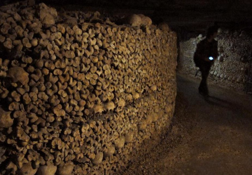 资料图：巴黎的地下墓穴。（图片来源：法新社）
