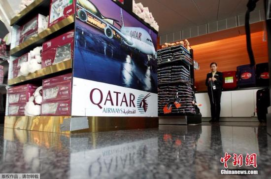 沙特等国与卡塔尔断交后，卡塔尔机场游客稀少。