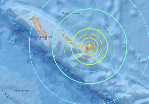 俄堪察加半岛附近海域7.4级地震发布海啸预警