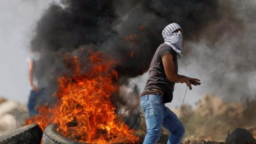 巴勒斯坦人与以色列军警爆发冲突。（图片来源：路透社）
