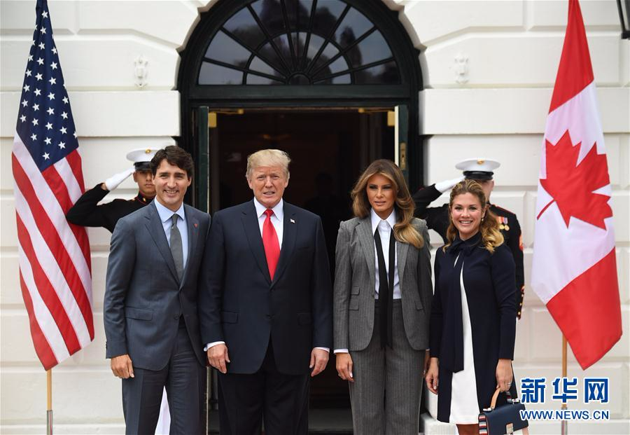 （国际）（3）美国总统特朗普会见加拿大总理特鲁多