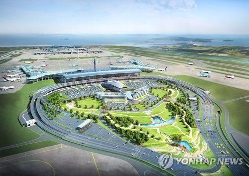资料图片：仁川机场第二航站楼俯瞰图（图片来源：韩联社）
