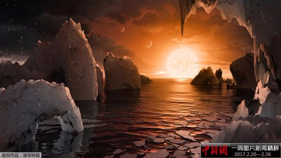 2017年2月23日消息，据美国宇航局网站（NASA）消息，天文学家宣布，在距离地球40光年的单颗恒星周围发现7颗地球大小的类地行星，其中3颗确定位于宜居带内，或许它们都有水存在。