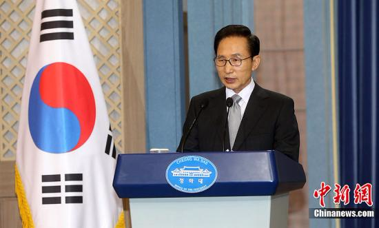 资料图：韩国总统李明博。图片来源：CFP视觉中国