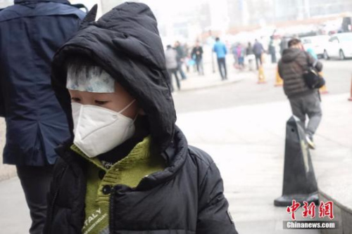 12月21日，北京儿童医院外戴口罩的儿童。自12月16日以来，中国出现大范围持续重度空气污染。<span target='_blank' href='http://www.chinanews.com/'></div>中新社</span>记者 熊然 摄