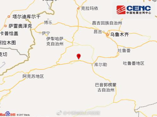 中国地震台网官方微博截图