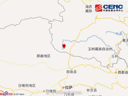青海唐古拉地区发生4.8级地震震源深度11千米