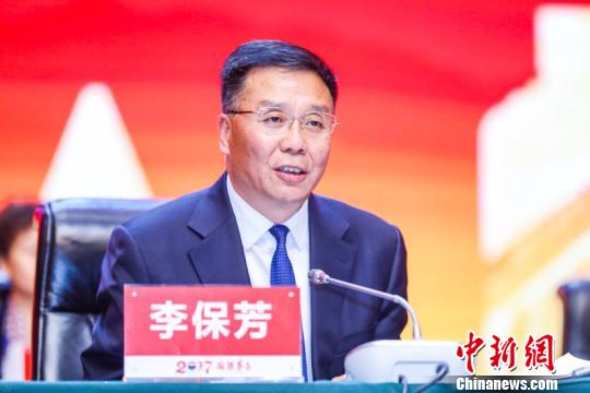 图为茅台集团党委书记、总经理李保芳发表讲话。茅台供图