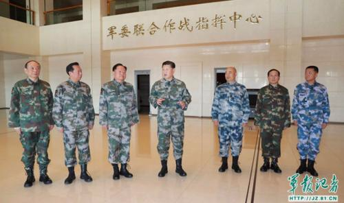 2017年11月3日，习近平在军委联合作战指挥中心