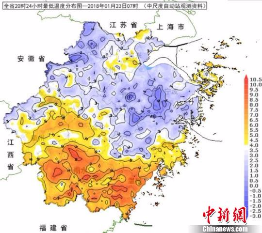 浙江25日起迎强降雪天气降温幅度可达6至8℃
