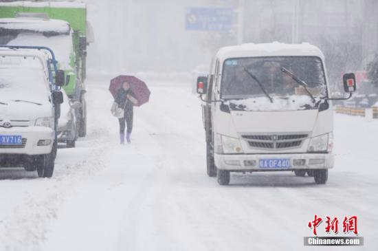 资料图：1月25日，安徽合肥降下大雪。 张娅子 摄