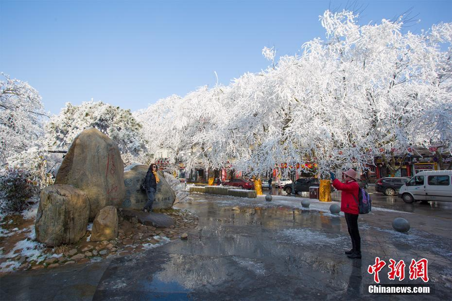 春雪、雾凇、冰挂装扮江西庐山宛若童话世界