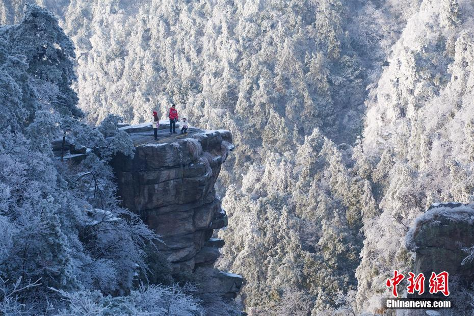 春雪、雾凇、冰挂装扮江西庐山宛若童话世界